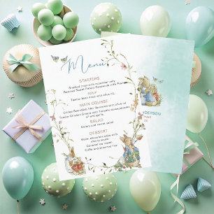 Elegante Wildblume Peter Rabbit baby sh Begleitkarte