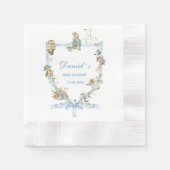 Elegante Wildblume Peter Rabbit baby sh Serviette (Vorderseite)
