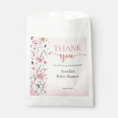 Elegante Wildblume Pink Baby Shower Gevor Bag Geschenktütchen (Vorderseite)