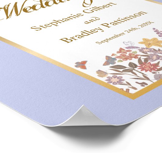 Elegante Wildblume Poster (Ecke)
