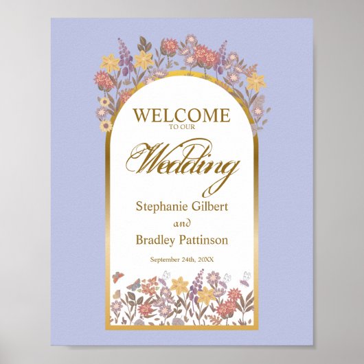 Elegante Wildblume Poster (Vorne)