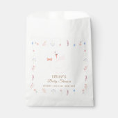Elegante Wildblume Princess Swan Girl Babydusche Geschenktütchen (Vorderseite)