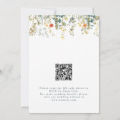 Elegante Wildblume QR Code Hochzeit Einladung (Rückseite)