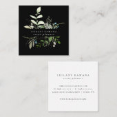 Elegante Wildblume Quadratische Visitenkarte (Vorne/Hinten)