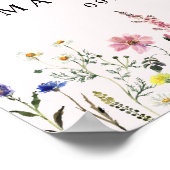 Elegante Wildblume Rosa Foto Feier des Lebens Poster (Ecke)