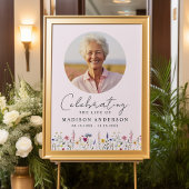 Elegante Wildblume Rosa Foto Feier des Lebens Poster