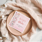 Elegante Wildblume Rosa Kinderdusche Serviette