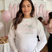 Elegante Wildblume Rosa Mommy-to-be Dusche T-Shirt