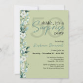 Elegante Wildblume Rosa Überraschung 50. Geburtsta Einladung (Vorderseite)