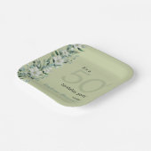 Elegante Wildblume Rosa Überraschung 50. Geburtsta Pappteller (Gewinkelt)