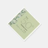 Elegante Wildblume Rosa Überraschung 50. Geburtsta Serviette (Ecke)