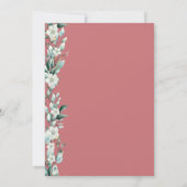 Elegante Wildblume Rote Überraschung 50. Geburtsta Einladung (Rückseite)