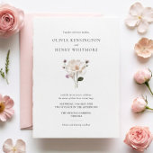 Elegante Wildblume Rounded Corner Style Wedding Einladung