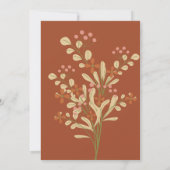 Elegante Wildblume Rustic Boho Brautparty Einladung (Rückseite)