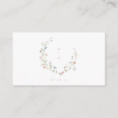 Elegante Wildblume Rustic Boho Bridal Registry Begleitkarte (Rückseite)