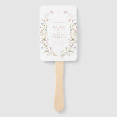 Elegante Wildblume Rustic Boho Hochzeitsprogramm Fächer (Vorderseite)