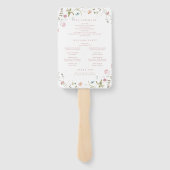 Elegante Wildblume Rustic Boho Hochzeitsprogramm Fächer (Rückseite)