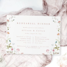 Elegante Wildblume Rustic Boho Probe Abendessen