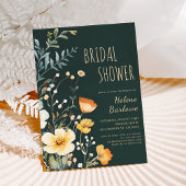 Elegante Wildblume Rustikales Moody-Brautparty Einladung