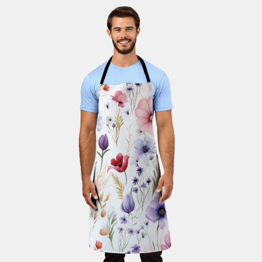 Elegante Wildblume Schürze (Getragen)