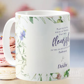 Elegante Wildblume Scripture Personalisiert Kaffeetasse