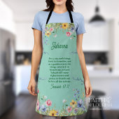 Elegante Wildblume Scripture Personalisiert Schürze