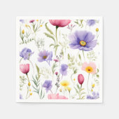 Elegante Wildblume Serviette (Vorderseite)