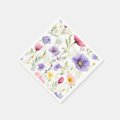 Elegante Wildblume Serviette (Ecke)