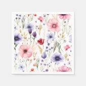 Elegante Wildblume Serviette (Vorderseite)