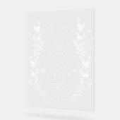 Elegante Wildblume Silhouette Hochzeit Willkommen Acrylschild (Winkel)