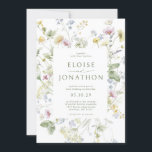 Elegante Wildblume Soft Pastel Botanische Hochzeit Einladung<br><div class="desc">Elegante Hochzeitseinladung mit Details auf der Rückseite mit einem schönen Aquarellrahmen in sanften Pastellfarben. Ideal für eine romantische,  naturlich inspirierte Feier oder Hochzeit zum Thema Garten. Für die Anpassung oder weitere Produkte mit diesem Design,  bitte kontaktieren Sie mich.</div>