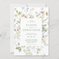 Elegante Wildblume Soft Pastel Botanische Hochzeit