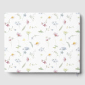Elegante Wildblume Soft Pastel Botanische Hochzeit Gästebuch (Rückseite)