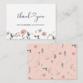 Elegante Wildblume Spring Boho Rustikal Mitteilungskarte (Vorne/Hinten)