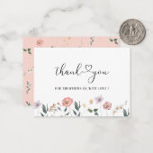 Elegante Wildblume Spring Boho Rustikal Mitteilungskarte (Vorderseite/Rückseite Beispiel)