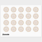 Elegante Wildblume Taufe / Christening Sticker (Blatt)