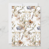 Elegante Wildblume Verlobung Einladung (Rückseite)