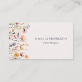 Elegante Wildblume Visitenkarte (Vorderseite)