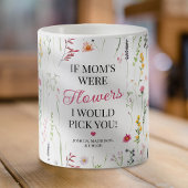 Elegante Wildblume Wählen Sie Ihre Mama Kaffeetasse