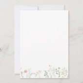 Elegante Wildblume Wasserfarbe Grenze Geburtstag Einladung (Rückseite)