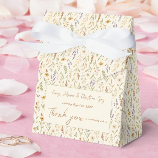 Elegante Wildblume Wasserfarbe Hochzeit Geschenkschachtel (Hochzeit)