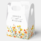 Elegante Wildblume Wasserfarbe Hochzeit Geschenkschachtel (Geöffnet)