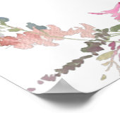 Elegante Wildblume Wasserfarben Duschkabine Foto Poster (Ecke)