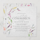 Elegante Wildblume Wasserfarben erste Kommune Einladung (Vorne/Hinten)