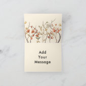 Elegante Wildblume Wasserfarben Karte (Innenseite)