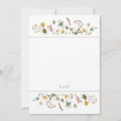 Elegante Wildblume Wasserfarbene Hochzeit Einladung (Rückseite)