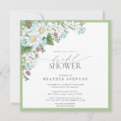 Elegante Wildblume Wasserfarbenes Brautparty Einladung (Vorderseite)