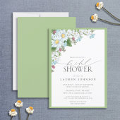 Elegante Wildblume Wasserfarbenes Brautparty Einladung