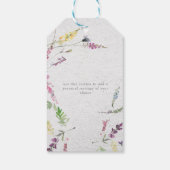 Elegante Wildblume Wasserfarbenes Brautparty Geschenkanhänger (Rückseite)