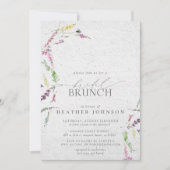 Elegante Wildblume Watercolor Einladung (Vorderseite)